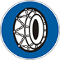 Знак 4.21 «Рух із застосуванням ланцюгів проти ковзання»